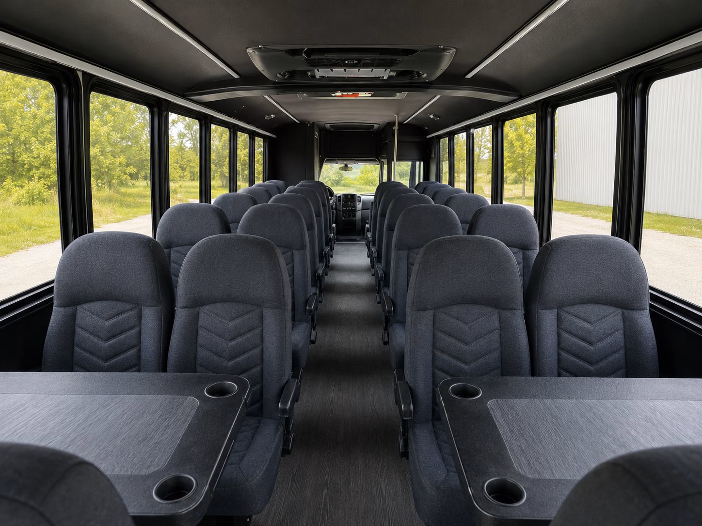 billings 15 passenger minibus inside
