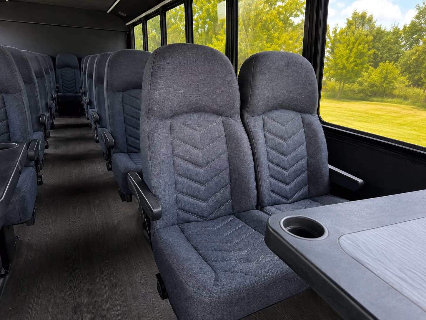 billings 18 passenger minibus inside