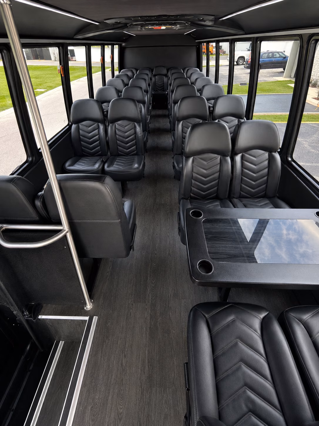 billings 18 passenger minibus interior