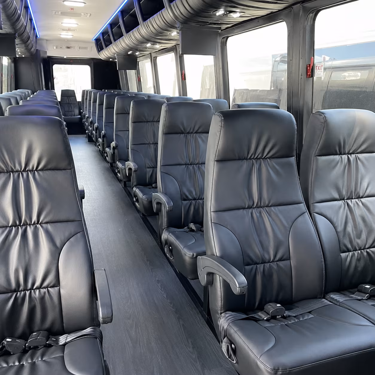billings 25 passenger minibus inside