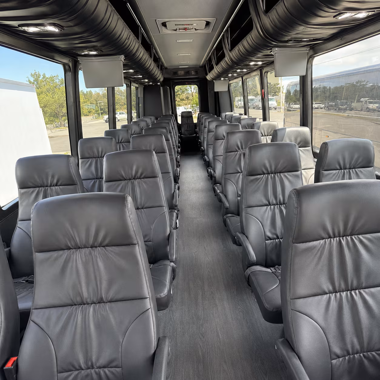 billings 28 passenger minibus inside