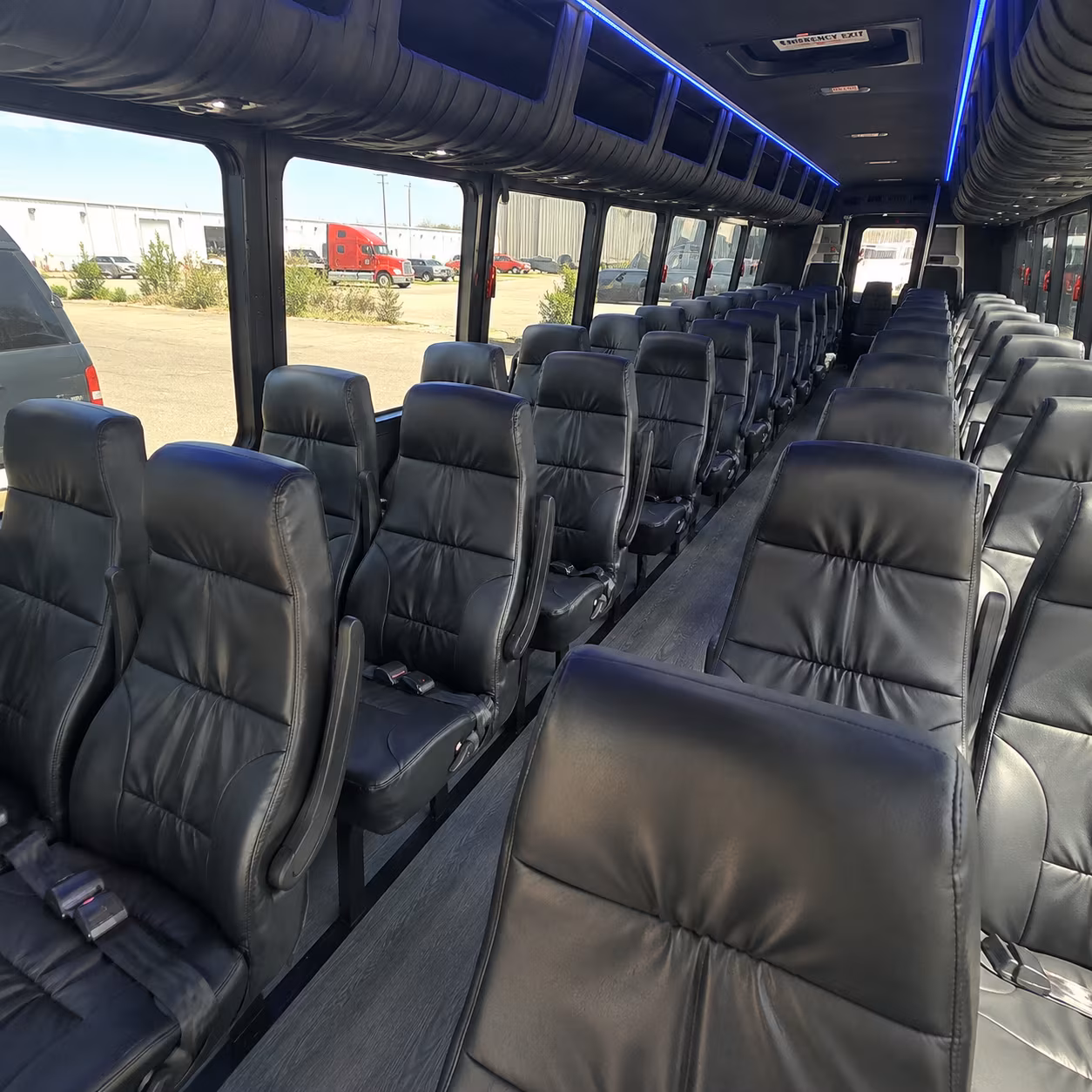 billings 28 passenger minibus interior