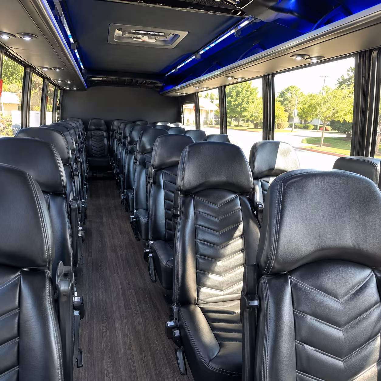 billings 30 passenger minibus inside