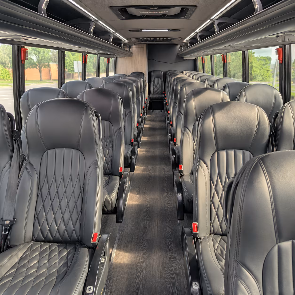 billings 30 passenger minibus interior