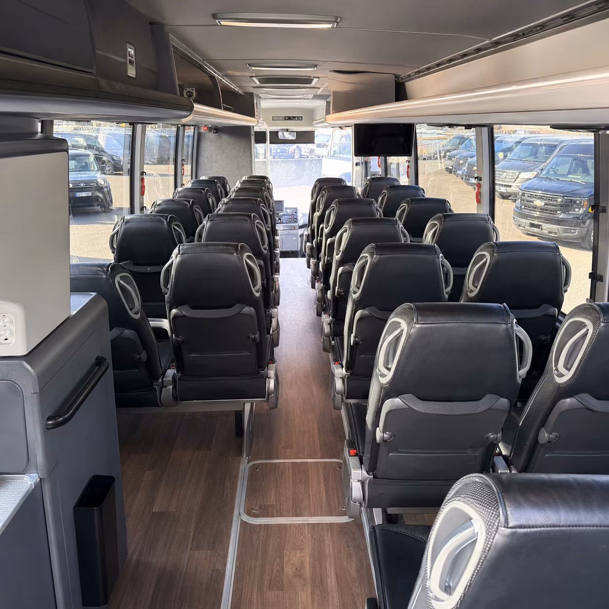 billings 56 passenger charter bus interior