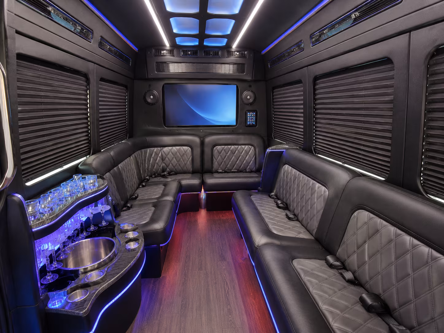 billings sprinter limousine inside